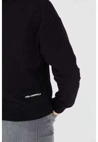 Karl Lagerfeld - KARL LAGERFELD Czarna damska bluza Ikonik, Rozmiar XS. Typ kołnierza: kaptur. Kolor: czarny