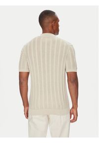 Baldessarini Polo B4 50024.5232 Beżowy Slim Fit. Typ kołnierza: polo. Kolor: beżowy. Materiał: bawełna #3