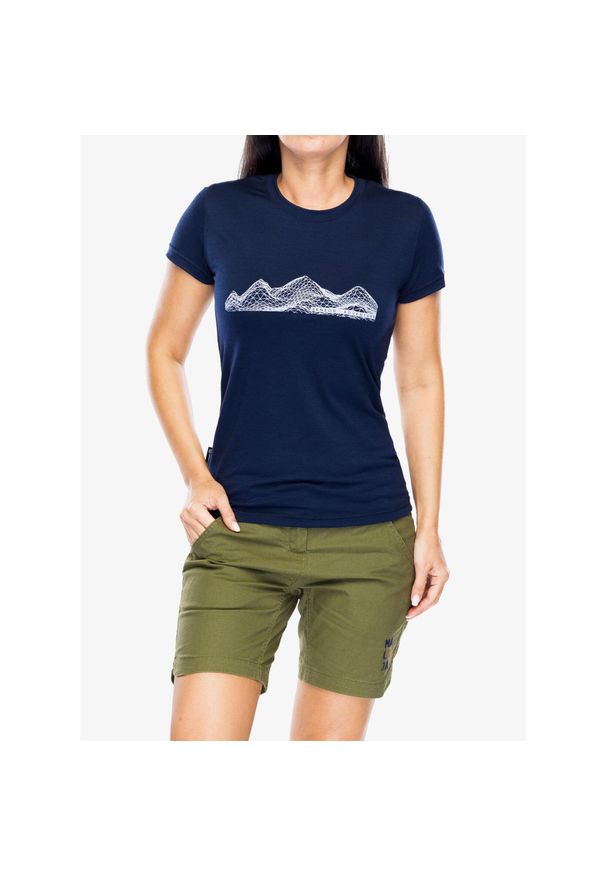 SENSOR - Koszulka merino damska Sensor Merino Active PT Tee SS. Kolor: niebieski