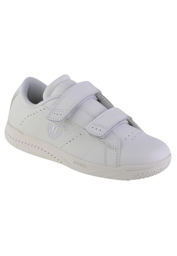 Buty Dziecko Joma Play 21 biały. Okazja: na co dzień. Zapięcie: rzepy. Kolor: biały. Materiał: materiał, syntetyk. Szerokość cholewki: normalna. Sport: turystyka piesza