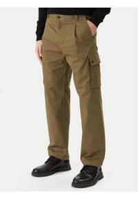 Hugo - HUGO Spodnie materiałowe Craysen 50553180 Zielony Straight Fit. Kolor: zielony. Materiał: bawełna #1