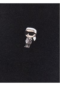 Karl Lagerfeld - KARL LAGERFELD Sweter 655013 534399 Czarny Regular Fit. Typ kołnierza: dekolt w karo. Kolor: czarny. Materiał: wełna