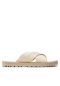 Calvin Klein Jeans Klapki Cross Sandal Slipon Rp In Btw YM0YM00942 Écru. Materiał: materiał