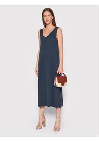 Ecoalf Sukienka letnia Cau GADRCAUDR1310WS22 Granatowy Regular Fit. Kolor: niebieski. Sezon: lato #5