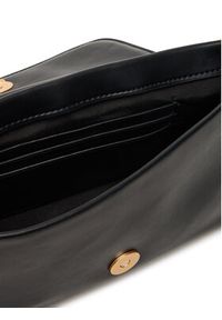 Calvin Klein Torebka Bold Ck Flap Crossbody LV04F1027G Czarny. Kolor: czarny. Materiał: skórzane