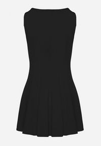 Born2be - Czarna Sukienka z Wiskozą o Rozkloszowanym Kroju Bez Rękawów Nalomira. Okazja: na co dzień. Kolor: czarny. Materiał: wiskoza. Długość rękawa: bez rękawów. Styl: klasyczny, casual, elegancki #5