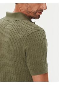 TOMMY HILFIGER - Tommy Hilfiger Polo MW0MW40701 Zielony Regular Fit. Typ kołnierza: polo. Kolor: zielony. Materiał: bawełna #5