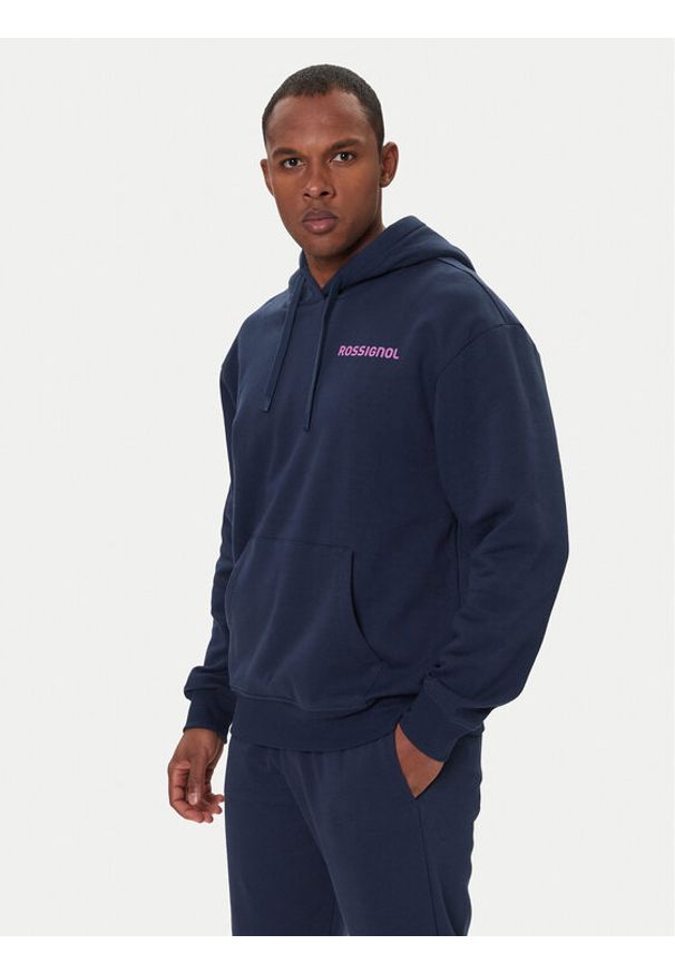 Rossignol Bluza Waterfall RLOMS02 Granatowy Regular Fit. Kolor: niebieski. Materiał: bawełna