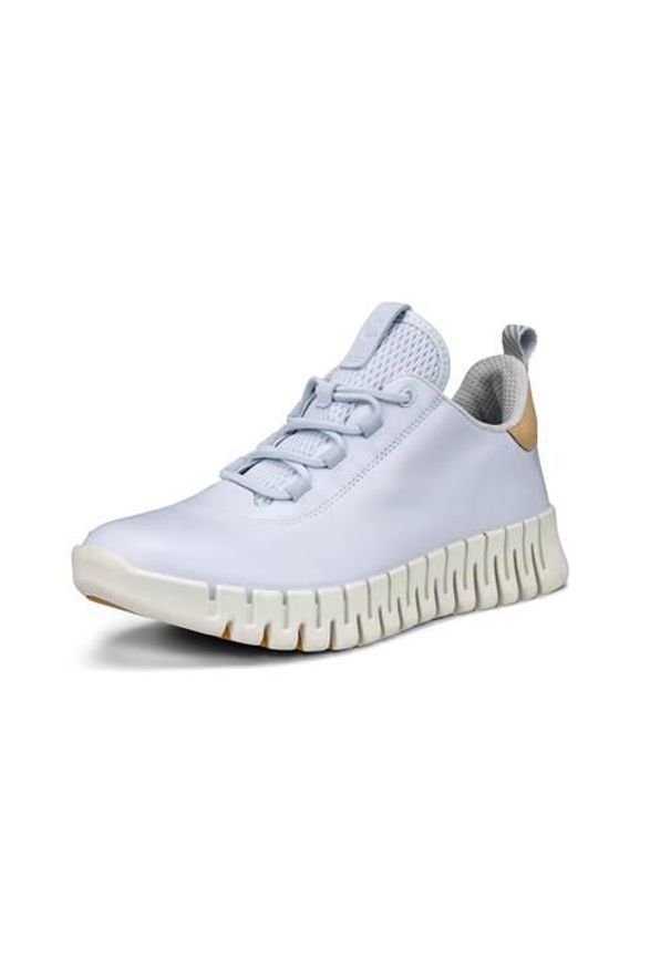 ecco - Buty do chodzenia damskie Ecco Sneaker Gruuv Lea. Zapięcie: sznurówki. Kolor: biały. Materiał: skóra. Szerokość cholewki: normalna. Sport: turystyka piesza