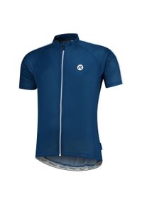ROGELLI - EXPLORE, koszulka rowerowa z krótkim rękawem, niebieska. Kolor: niebieski. Długość rękawa: krótki rękaw. Długość: krótkie. Sport: kolarstwo