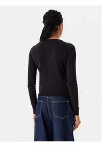 Tommy Jeans Kardigan Essential DW0DW20976 Czarny Regular Fit. Kolor: czarny. Materiał: bawełna #3