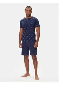 Polo Ralph Lauren T-Shirt 710P00081001 Granatowy Custom Slim Fit. Typ kołnierza: polo. Kolor: niebieski. Materiał: bawełna