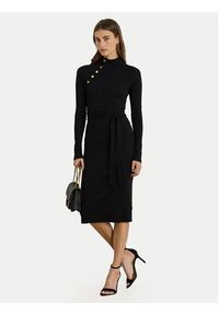Lauren Ralph Lauren - LAUREN RALPH LAUREN Sukienka dzianinowa 200980036001 Czarny Slim Fit. Kolor: czarny. Materiał: bawełna #4