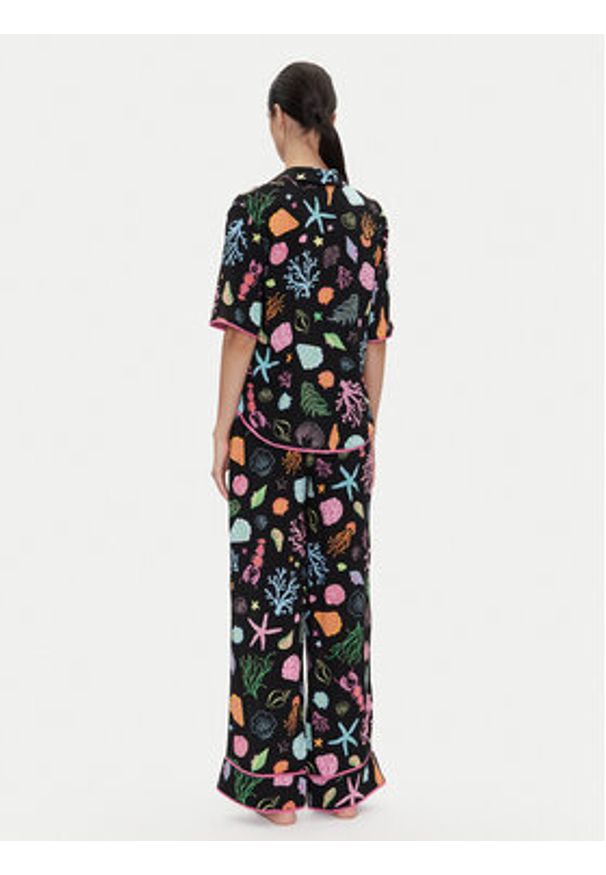 Kate Spade Piżama KSI92748 Czarny Regular Fit. Kolor: czarny. Materiał: wiskoza