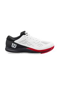 Buty tenisowe męskie Wilson Rush Pro Ace na każdą nawierzchnię. Kolor: czarny, czerwony, biały, wielokolorowy. Materiał: kauczuk. Szerokość cholewki: normalna. Sport: tenis