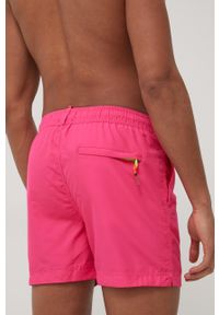 Superdry szorty kąpielowe kolor różowy. Kolor: różowy. Materiał: tkanina #3