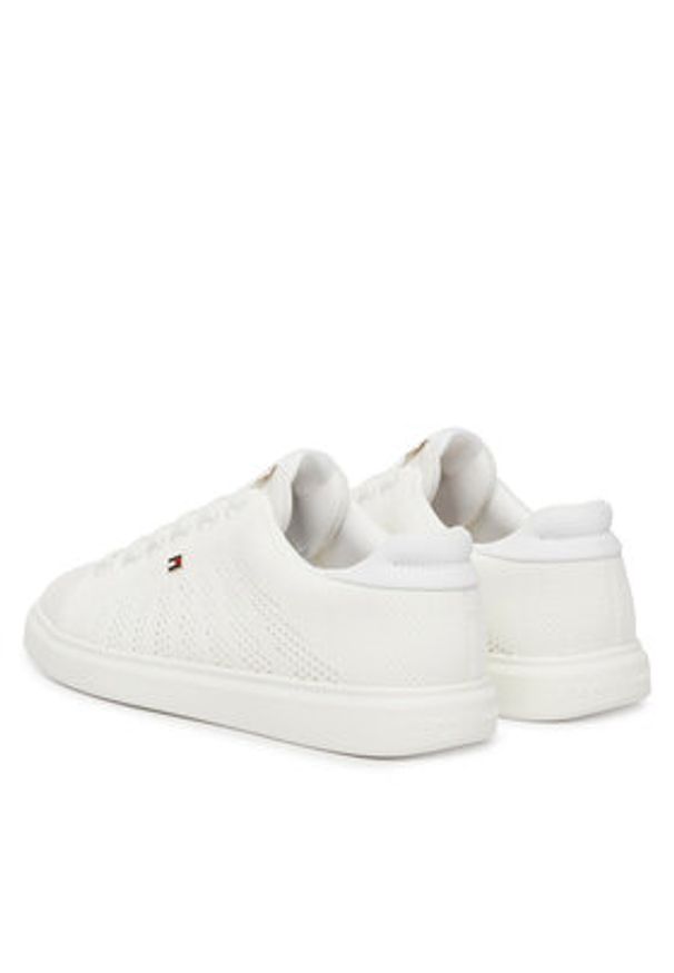 TOMMY HILFIGER - Tommy Hilfiger Sneakersy Th Icon Light Knit Sneaker FW0FW09401 Biały. Kolor: biały. Materiał: materiał