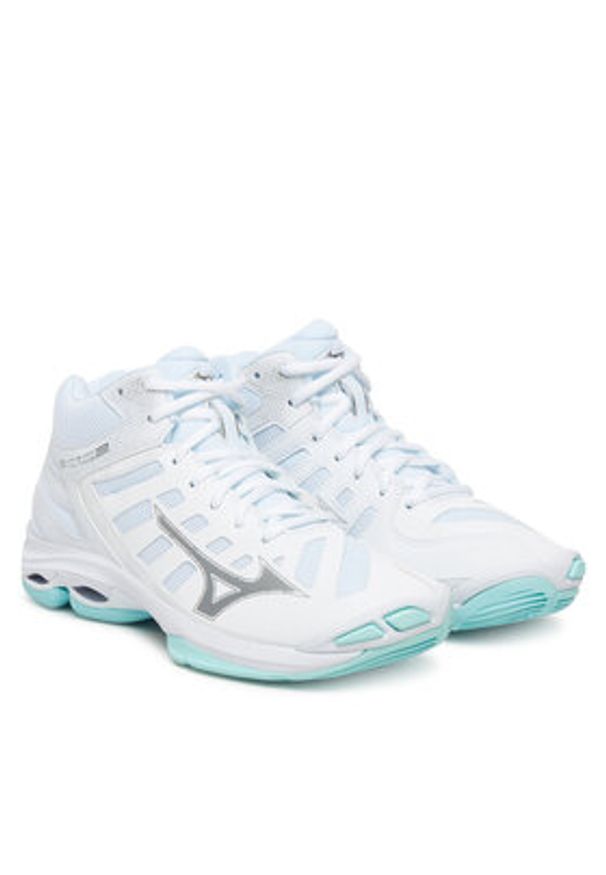 Mizuno Buty halowe Wave Voltage 2 Mid V1GC2465 Biały. Kolor: biały. Materiał: skóra. Model: Mizuno Wave