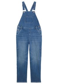 bonprix - Dżinsy ogrodniczki wide leg. Kolor: niebieski #1