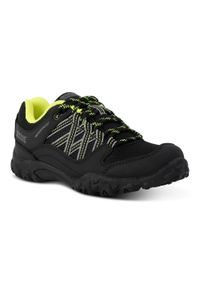 Regatta - Dziecięce Buty Trekkingowe Edgepoint Low. Kolor: czarny, zielony, wielokolorowy, żółty. Sport: turystyka piesza