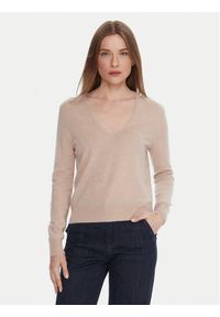United Colors of Benetton - United Colors Of Benetton Sweter 1002D401Y Beżowy Regular Fit. Kolor: beżowy. Materiał: wełna