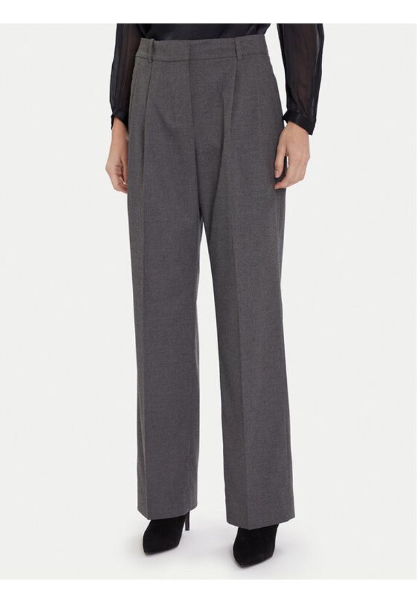 TOMMY HILFIGER - Tommy Hilfiger Spodnie materiałowe WW0WW48358 Szary Relaxed Fit. Kolor: szary. Materiał: wiskoza