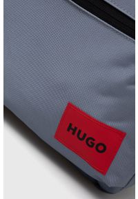 Hugo Plecak 50455562 męski kolor szary duży gładki. Kolor: szary. Materiał: bawełna. Wzór: gładki #5