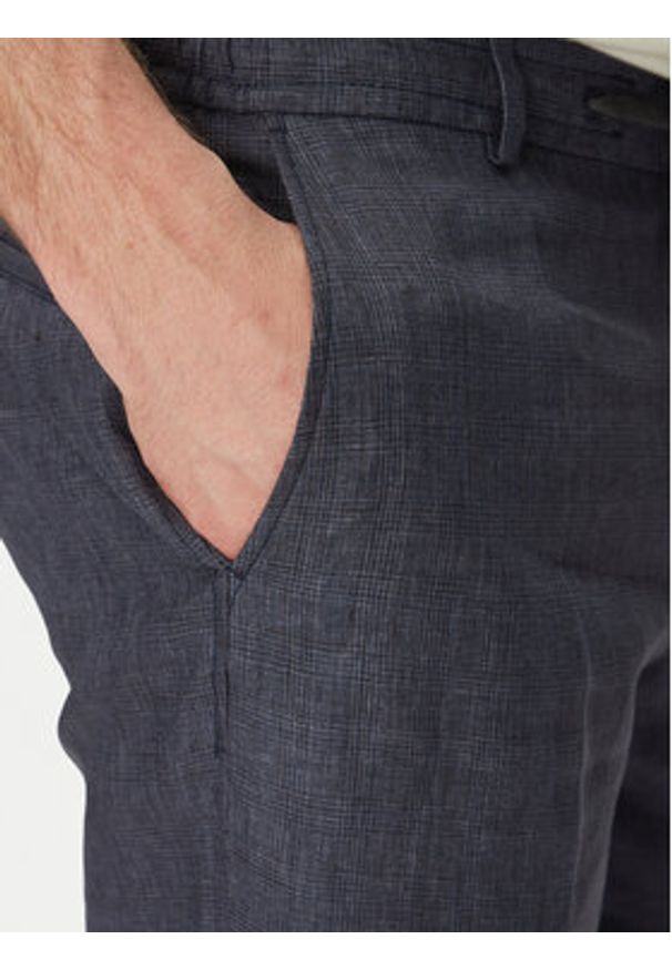 JOOP! Chinosy 17 JT-79Sake12 30045892 Granatowy Slim Fit. Kolor: niebieski. Materiał: len