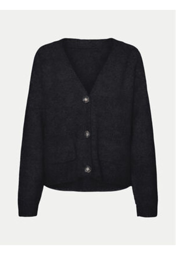 Vero Moda Kardigan Boom 10320457 Czarny Loose Fit. Kolor: czarny. Materiał: syntetyk