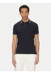 Geox Polo M5510R T3236 F1624 Granatowy Regular Fit. Typ kołnierza: polo. Kolor: niebieski. Materiał: bawełna
