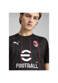 Puma - Męska koszulka przedmeczowa AC Milan PUMA Black For All Time Red. Kolor: czerwony, wielokolorowy, czarny