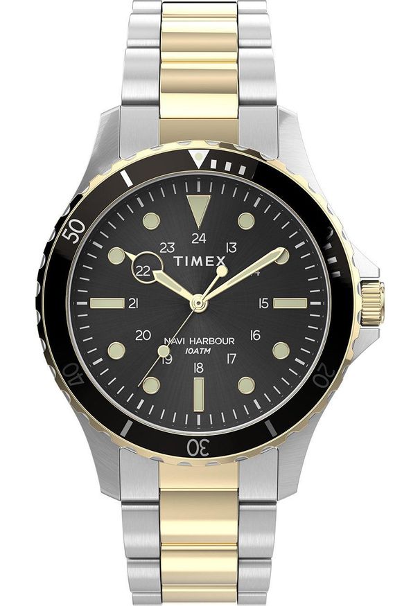 Timex zegarek TW2U55500 Navi XL męski kolor srebrny. Kolor: srebrny. Materiał: materiał