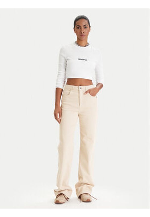 Patrizia Pepe Jeansy 8P0487/D006-W409 Beżowy Regular Fit. Kolor: beżowy