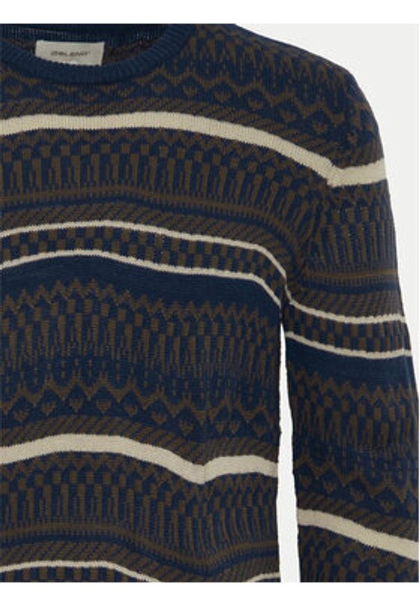 Blend Sweter 20717485 Granatowy Regular Fit. Kolor: niebieski. Materiał: syntetyk