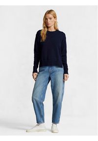 Polo Ralph Lauren Sweter Cn Po 211898583004 Granatowy Regular Fit. Typ kołnierza: polo. Kolor: niebieski. Materiał: bawełna #5