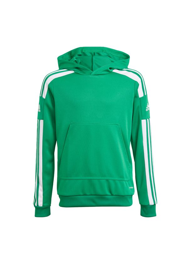 Adidas - Bluza piłkarska dla dzieci adidas Squadra 21 Hoody Youth. Typ kołnierza: kaptur. Kolor: wielokolorowy, zielony, biały. Sport: piłka nożna