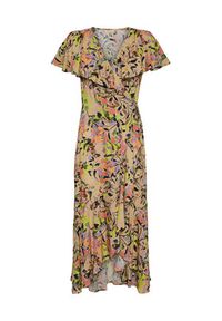 YAS Sukienka codzienna 26029386 Brązowy Regular Fit. Okazja: na co dzień. Kolor: brązowy. Materiał: wiskoza. Typ sukienki: proste. Styl: casual #4