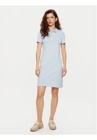 TOMMY HILFIGER - Tommy Hilfiger Sukienka codzienna WW0WW43228 Niebieski Slim Fit. Okazja: na co dzień. Kolor: niebieski. Materiał: bawełna. Typ sukienki: proste. Styl: casual #2