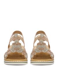 Rieker Sandały CEO-V0613-90 Beżowy. Kolor: beżowy. Materiał: skóra #8