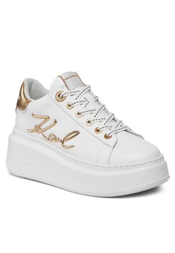 Karl Lagerfeld - KARL LAGERFELD Sneakersy KL63510A Biały. Kolor: biały. Materiał: skóra