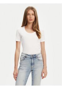 United Colors of Benetton - United Colors Of Benetton T-Shirt 3GA2D1066 Biały Slim Fit. Kolor: biały. Materiał: bawełna #1