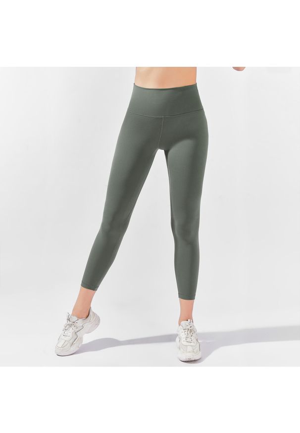 Myga - Legginsy myga Yula High-Waisted 7/8 - Olive Green - XL. Kolor: zielony. Sport: joga i pilates