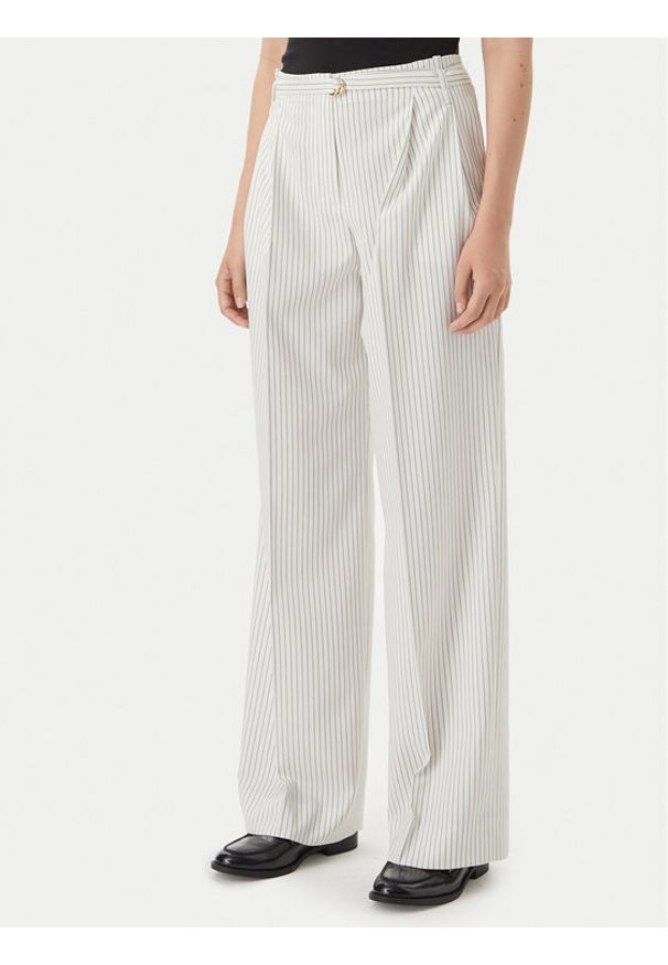 Hugo - HUGO Spodnie materiałowe Hejuly 50559202 Biały Loose Fit. Kolor: biały. Materiał: syntetyk