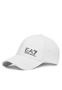 Czapka z daszkiem EA7 Emporio Armani. Kolor: biały
