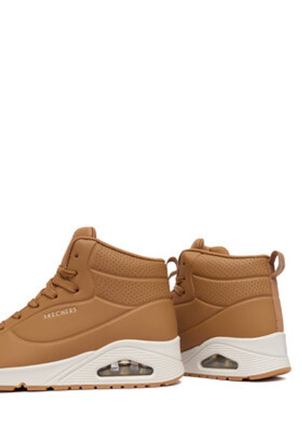 skechers - Skechers Sneakersy Uno 177097/CSNT Brązowy. Kolor: brązowy. Materiał: skóra