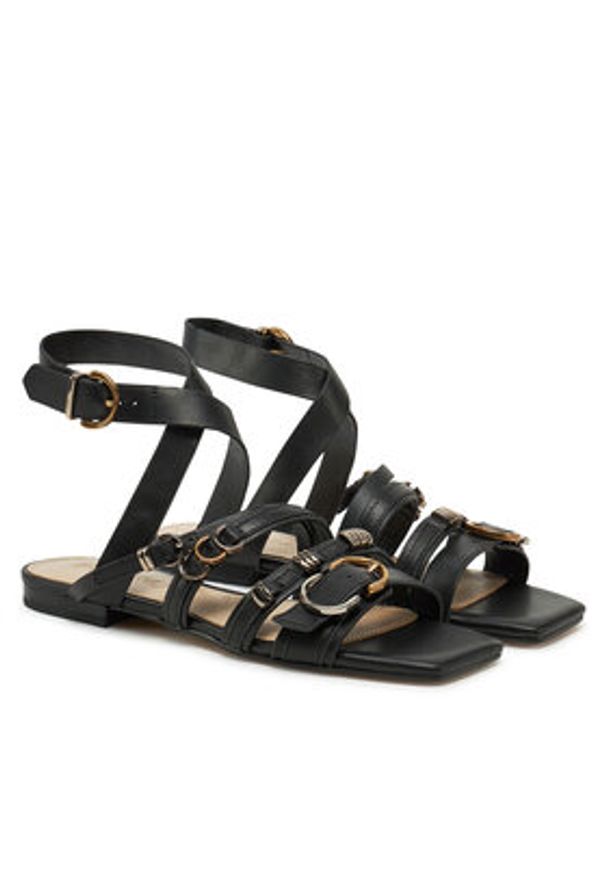 Pinko - PINKO Sandały Marli 08 SD0317 P001 Czarny. Kolor: czarny. Materiał: skóra