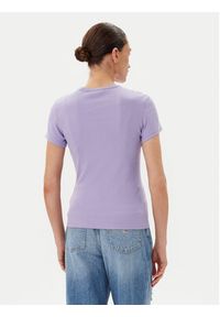 Tommy Jeans T-Shirt Essential DW0DW17383 Fioletowy Slim Fit. Kolor: fioletowy. Materiał: bawełna #5
