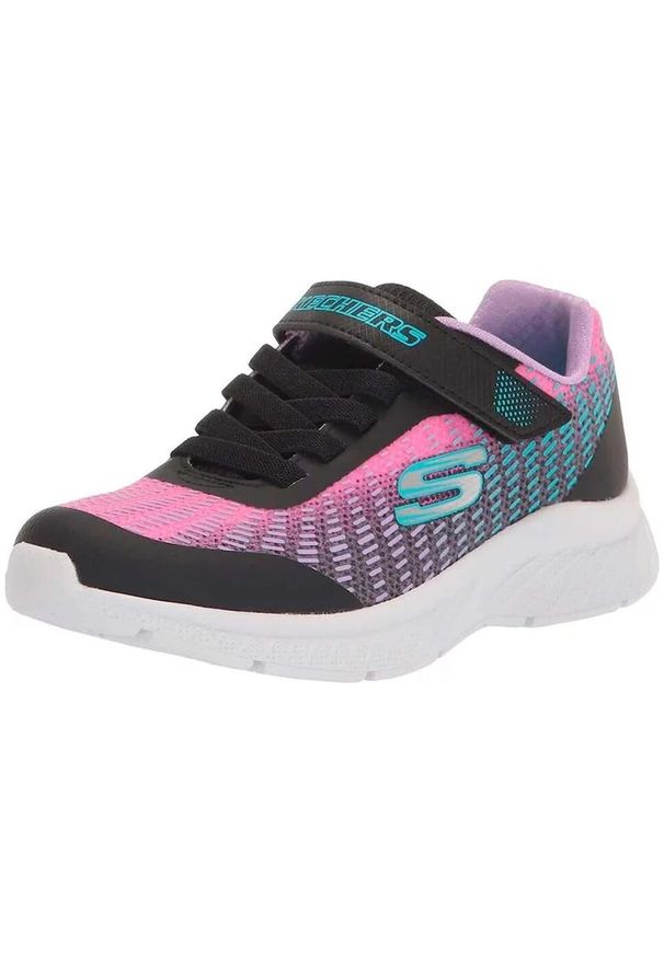skechers - Buty sportowe na rzep dziecięce Skechers Microspec. Zapięcie: rzepy. Kolor: czarny, wielokolorowy. Model: Skechers Sport. Sport: turystyka piesza