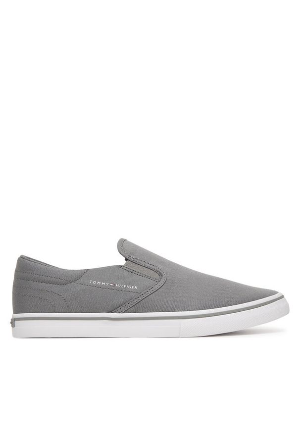 TOMMY HILFIGER - Tenisówki Tommy Hilfiger. Zapięcie: bez zapięcia. Kolor: szary