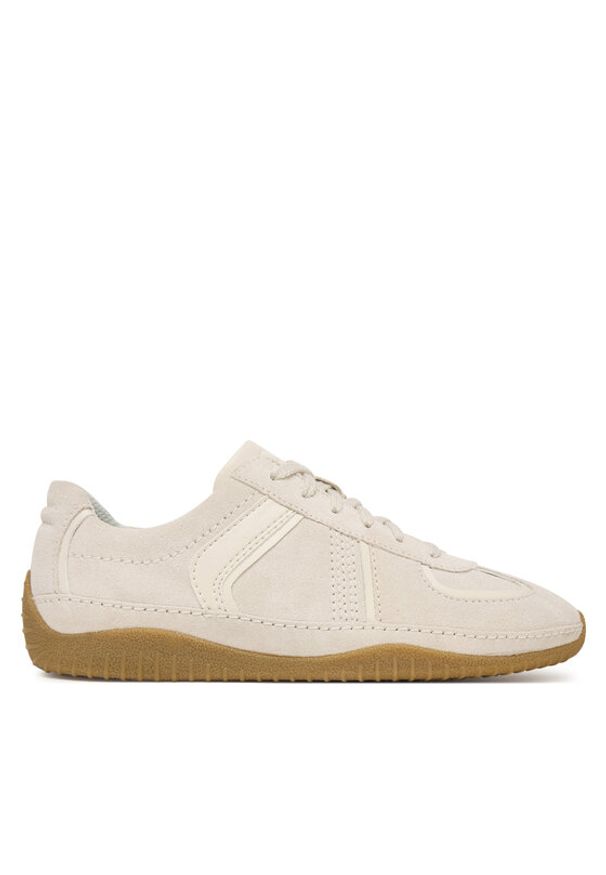 Clarks Sneakersy Meridor Lo 26183168 Beżowy. Kolor: beżowy. Materiał: zamsz, skóra